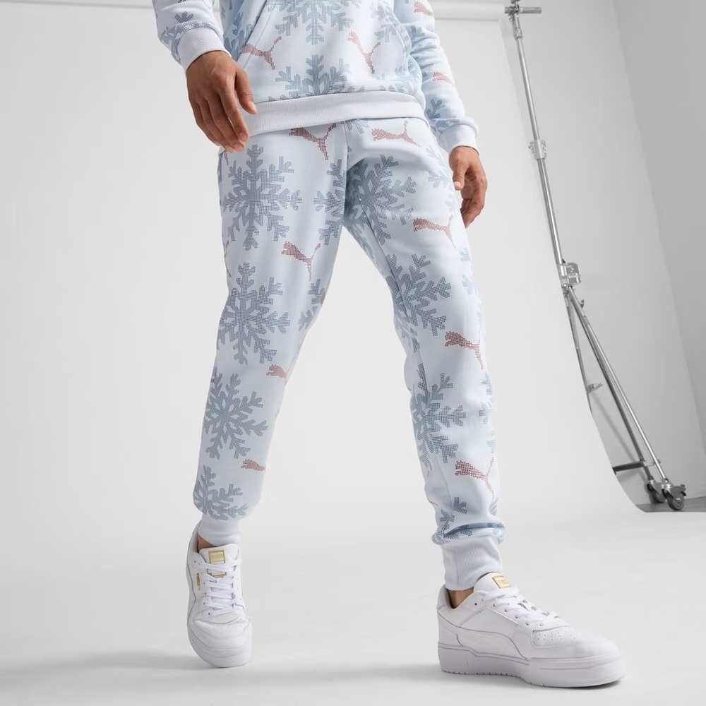 PUMA Light Blue Snowflake Joggers